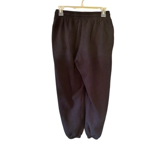 The Bar Black Varsity Jogger Sweatpants Size M Chenille TB Patch,  Cozy - Picture 4 of 5